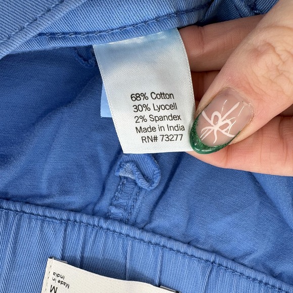 Sonoma Pants Womens Medium Blue Cropped Straight Twill Stretch Casual Travel NWT - Picture 6 of 15